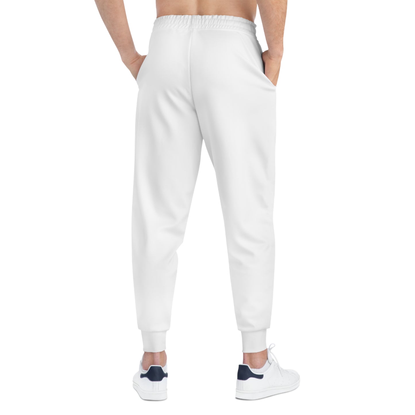 Slogan White Athletic Joggers