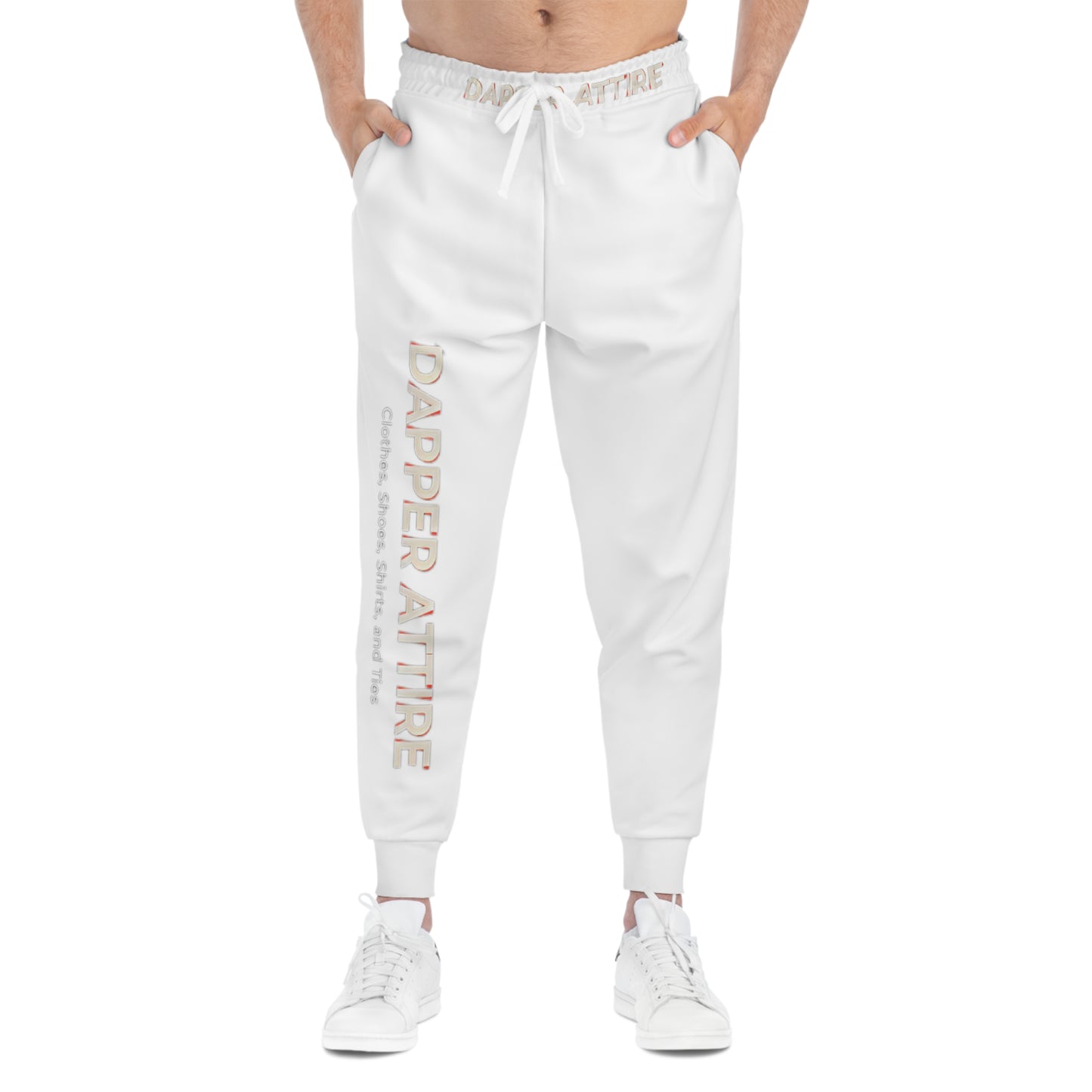 Slogan White Athletic Joggers