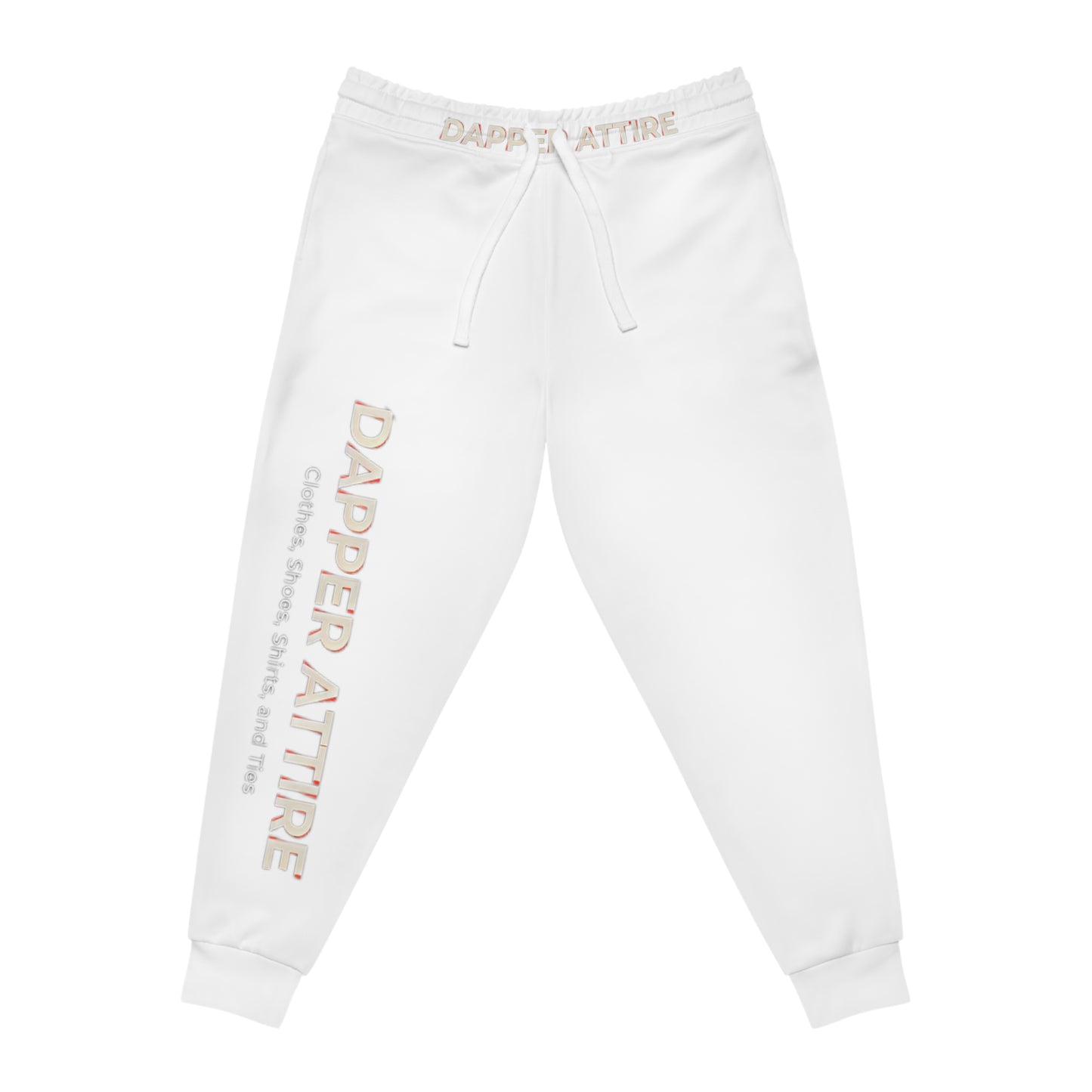 Slogan White Athletic Joggers